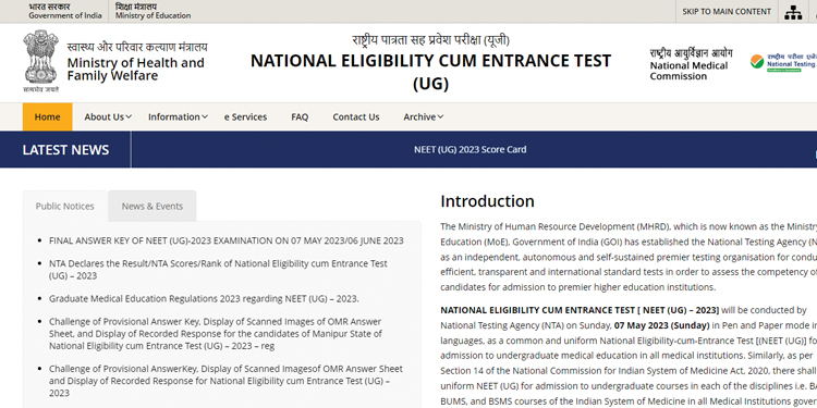 NEET UG 2024 Apllication Process